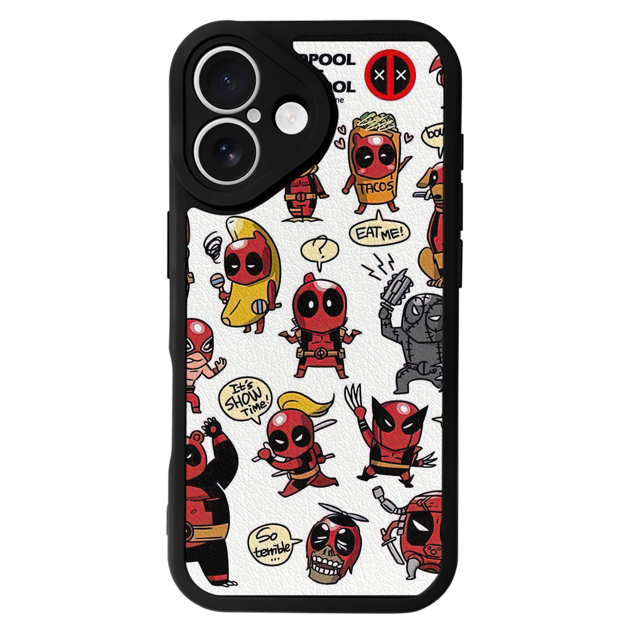（画像用） Deadpool デッドプール 【iPhone 16シリーズ対応】シリコンスマホケース（レザー調） 材質：シリコン